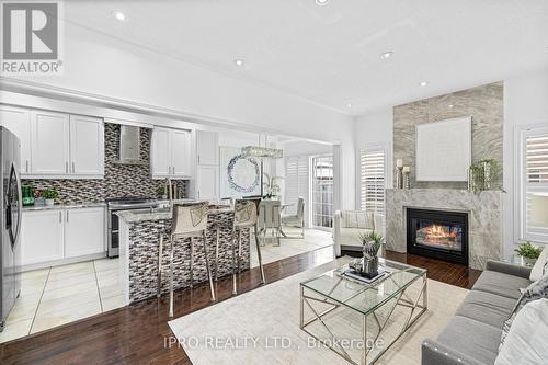 97 Gentile Circle, Vaughan, ON - Indoor Photo Showing Living Room With Fireplace