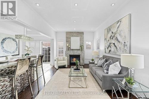 97 Gentile Circle, Vaughan, ON - Indoor Photo Showing Living Room With Fireplace