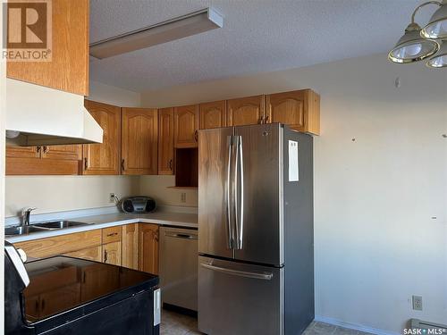 203 806 100A Street, Tisdale, SK - Indoor Photo Showing Kitchen With Double Sink