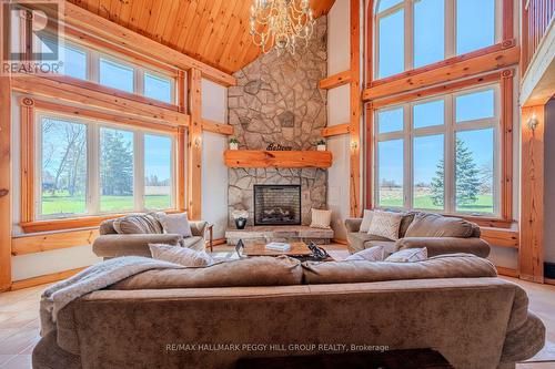 8464 6Th Line, Essa, ON - Indoor Photo Showing Living Room With Fireplace