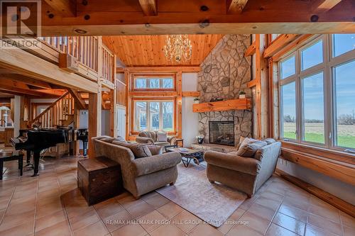 8464 6Th Line, Essa, ON - Indoor Photo Showing Living Room With Fireplace