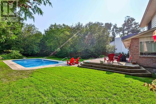 335 Carey Court, Oakville, ON - Outdoor With In Ground Pool With Backyard