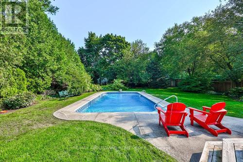 335 Carey Court, Oakville, ON - Outdoor With In Ground Pool With Backyard