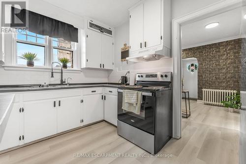 437 Niagara Street, Welland, ON - Indoor Photo Showing Kitchen With Double Sink