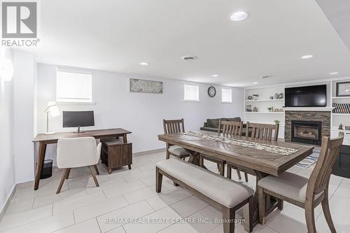 86 Windermere Court, Brampton, ON - Indoor Photo Showing Dining Room With Fireplace