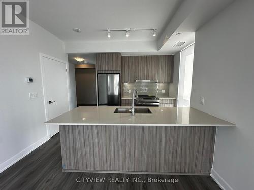 1401 - 4130 Parkside Village Drive, Mississauga, ON - Indoor Photo Showing Kitchen With Double Sink