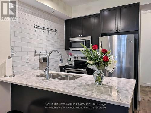 201 - 85 Robinson Street, Hamilton, ON - Indoor Photo Showing Kitchen With Double Sink With Upgraded Kitchen