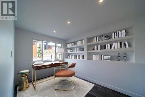 Virtually Staged Media Room - 9723 Centrestone Drive, Lake Country, BC - Indoor Photo Showing Office