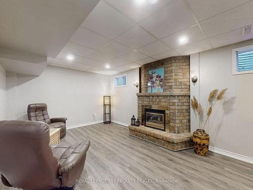 1139 Manor Rd, Oakville, ON - Indoor Photo Showing Basement With Fireplace