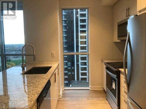 1612 - 4055 Parkside Village Drive, Mississauga, ON - Indoor Photo Showing Kitchen With Stainless Steel Kitchen