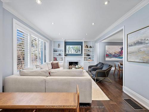 1445 Islington Ave, Toronto, ON - Indoor Photo Showing Living Room With Fireplace