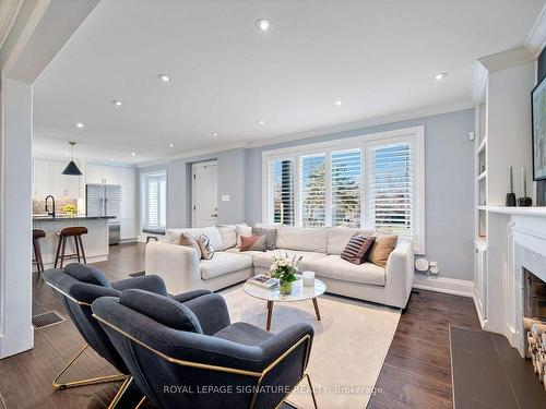 1445 Islington Ave, Toronto, ON - Indoor Photo Showing Living Room With Fireplace