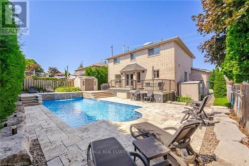 125 Ferndale Drive S, Barrie, ON - Outdoor With In Ground Pool With Deck Patio Veranda With Backyard