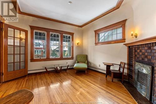 1174 Chilver Road, Windsor, ON - Indoor Photo Showing Other Room With Fireplace