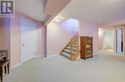 Basement with light carpet - 