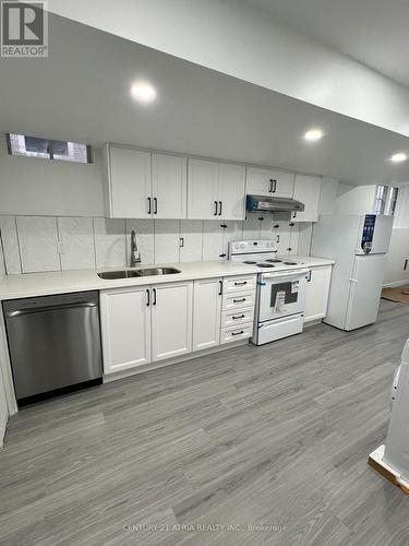 Bsmt - 43 Creedon Crescent, Ajax, ON - Indoor Photo Showing Kitchen With Double Sink