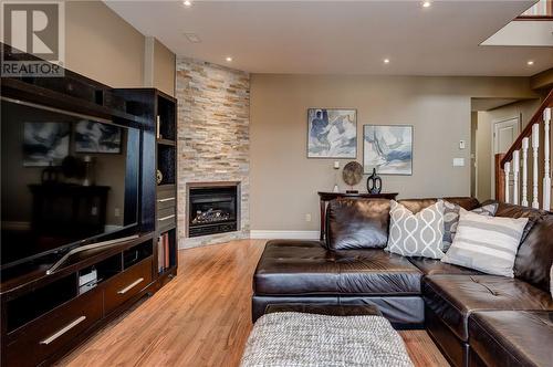 1650 Skyward Drive, Sudbury, ON - Indoor Photo Showing Living Room With Fireplace