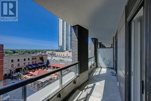 View of balcony - 55 Duke Street Unit# 322, Kitchener, ON - Outdoor With Balcony With View With Exterior