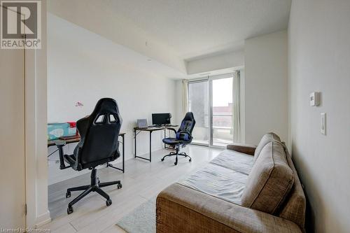 Home office with light hardwood / wood-style flooring - 55 Duke Street Unit# 322, Kitchener, ON - Indoor Photo Showing Office