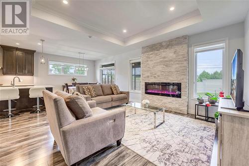 350 Sawgrass Place, Sarnia, ON - Indoor Photo Showing Living Room With Fireplace