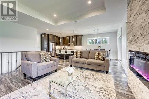 350 Sawgrass Place, Sarnia, ON - Indoor Photo Showing Living Room With Fireplace