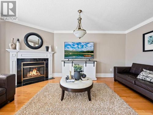 25 Ribbon Drive, Brampton, ON - Indoor Photo Showing Living Room With Fireplace