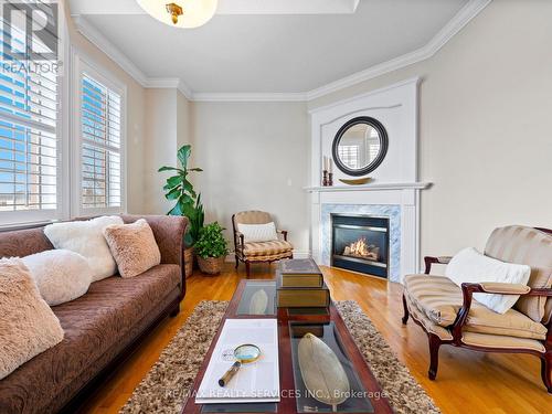 25 Ribbon Drive, Brampton, ON - Indoor Photo Showing Living Room With Fireplace