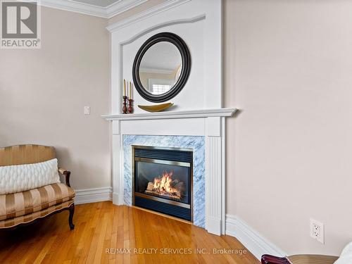 25 Ribbon Drive, Brampton, ON - Indoor Photo Showing Living Room With Fireplace