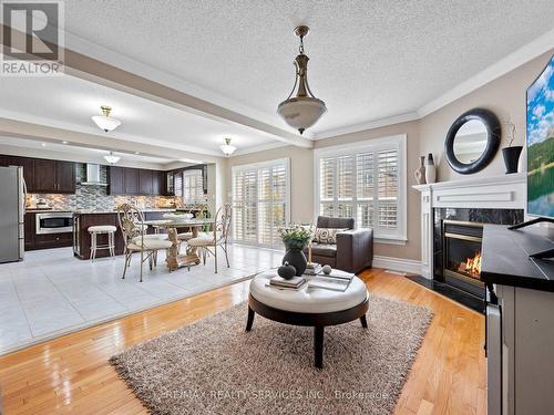 25 Ribbon Drive, Brampton, ON - Indoor Photo Showing Living Room With Fireplace