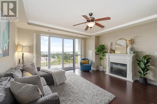 906 - 1030 Coronation Drive, London, ON - Indoor Photo Showing Living Room With Fireplace