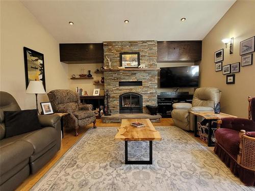 26159 Pr 331 Highway E, Newton, MB - Indoor Photo Showing Living Room With Fireplace