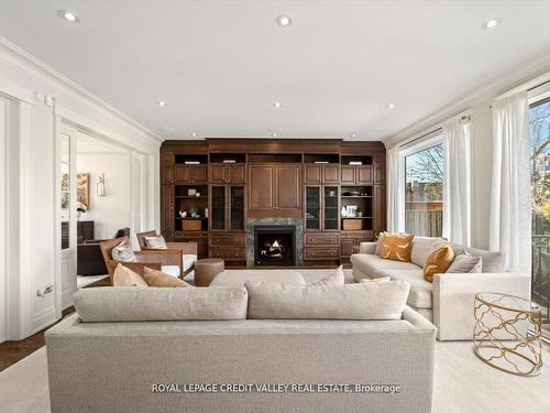 128 Laurel Ave, Toronto, ON - Indoor Photo Showing Living Room With Fireplace