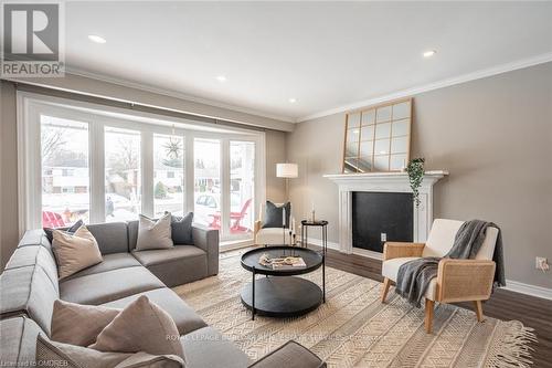 3075 Centennial Drive, Burlington, ON - Indoor Photo Showing Living Room With Fireplace