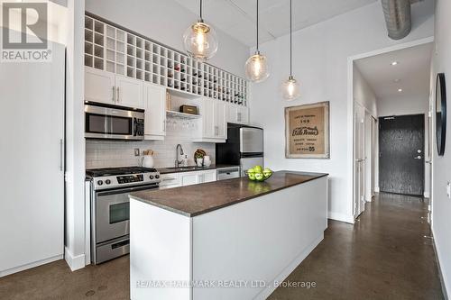 204 - 233 Carlaw Avenue, Toronto, ON - Indoor Photo Showing Kitchen With Upgraded Kitchen