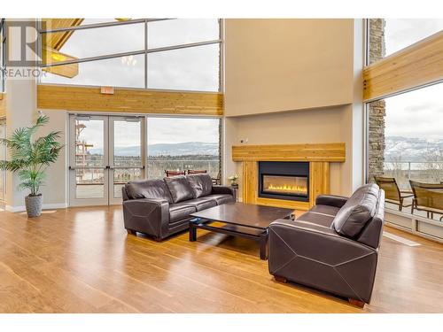 Lounge - 3220 Skyview Lane Unit# 301, West Kelowna, BC - Indoor Photo Showing Living Room With Fireplace