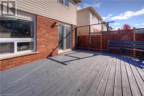 View of wooden deck - 83 Bridlewreath Street, Kitchener, ON - Outdoor With Exterior