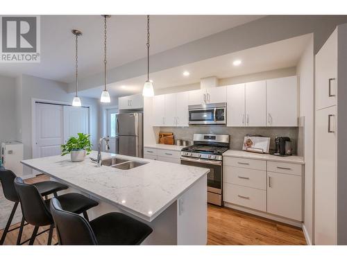 223 Conklin Avenue Unit# 101, Penticton, BC - Indoor Photo Showing Kitchen With Double Sink With Upgraded Kitchen