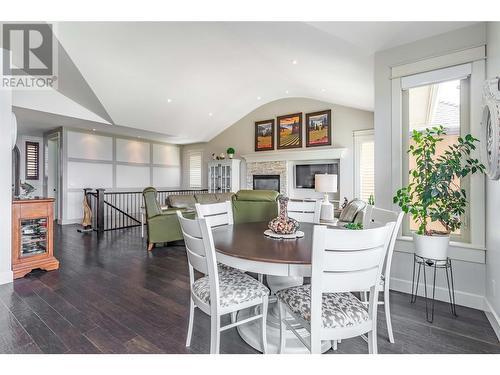 1756 Birkdale Avenue, Kelowna, BC - Indoor Photo Showing Dining Room With Fireplace