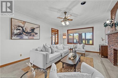 87 Third Road E, Hamilton, ON - Indoor Photo Showing Living Room With Fireplace