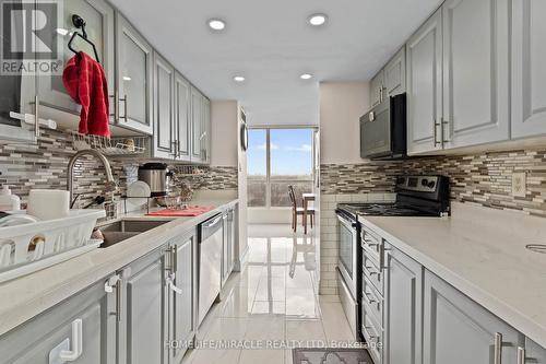 1606 - 1 Rowntree Road, Toronto, ON - Indoor Photo Showing Kitchen With Double Sink With Upgraded Kitchen