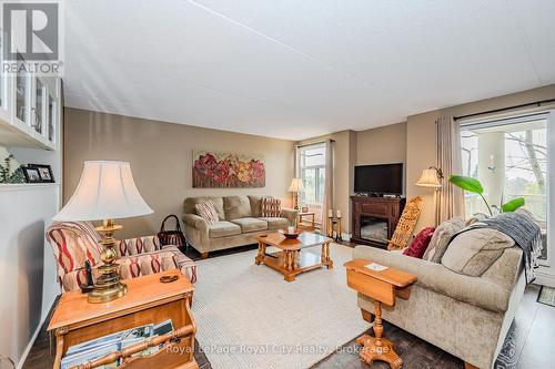 401 - 8 Christopher Court, Guelph (Hanlon Creek), ON - Indoor Photo Showing Living Room With Fireplace