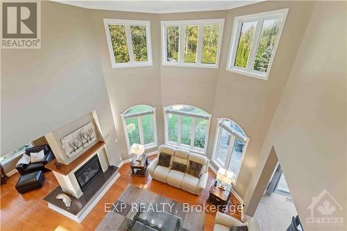 6163 Elkwood Drive, Ottawa, ON - Indoor Photo Showing Living Room With Fireplace