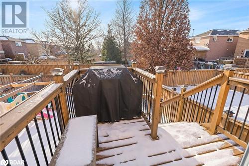 Snow covered deck featuring grilling area - 50 Smith Drive, Georgetown, ON - Outdoor