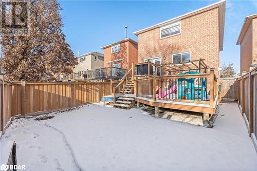 Snow covered house with a deck - 50 Smith Drive, Georgetown, ON - Outdoor