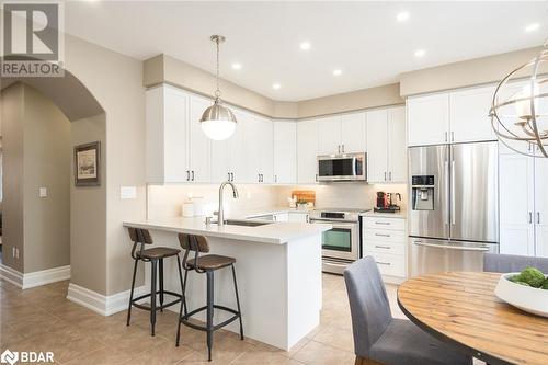 Ceaserstone Counters & Backsplash - 348 Tonelli Lane, Milton, ON - Indoor Photo Showing Kitchen With Stainless Steel Kitchen With Upgraded Kitchen