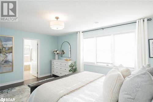 Large Window & Upgraded Lighting - 348 Tonelli Lane, Milton, ON - Indoor Photo Showing Bedroom