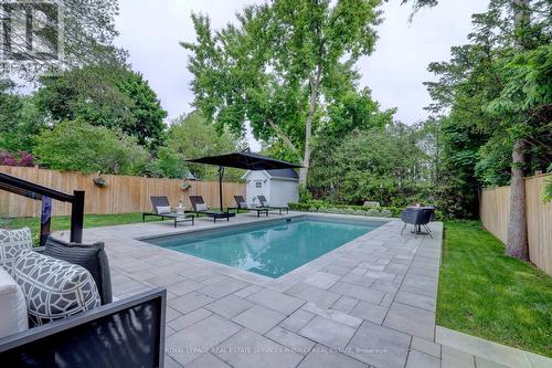 179 Douglas Avenue, Oakville, ON - Outdoor With In Ground Pool With Deck Patio Veranda With Backyard