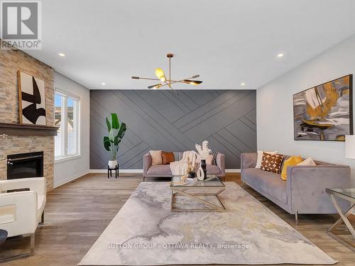 139 Celestial Grove, Ottawa, ON - Indoor Photo Showing Living Room With Fireplace