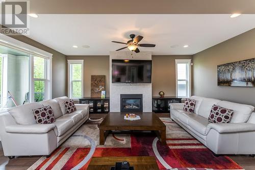 1212 Orizaba Court, Prince George, BC - Indoor Photo Showing Living Room With Fireplace