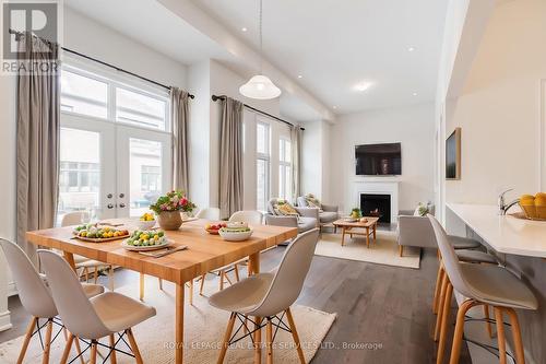 1359 Peony Path, Oakville, ON - Indoor Photo Showing Dining Room With Fireplace